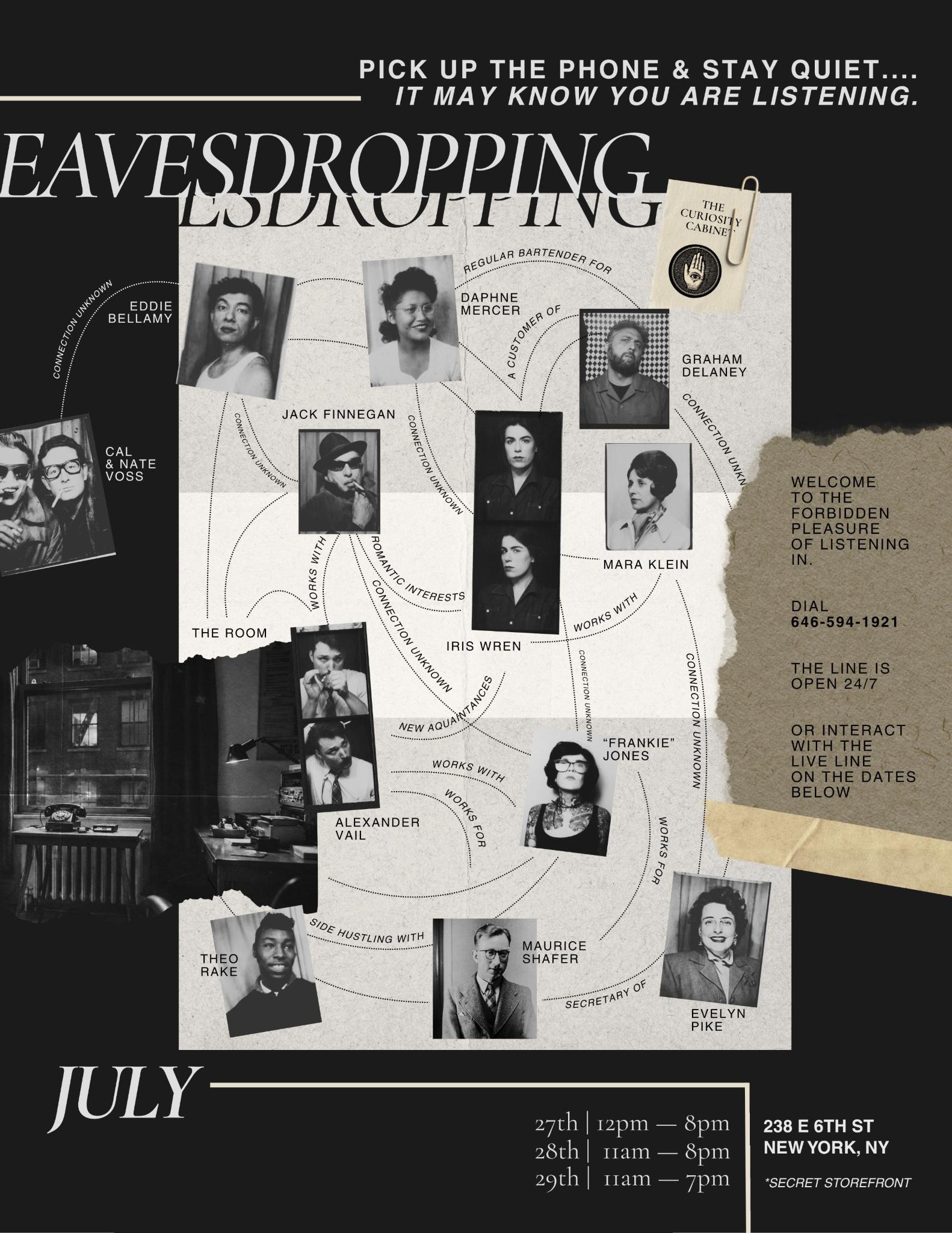 EAVESDROPPING — 24/7 Telephone-In poster