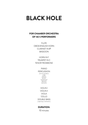 BLACK HOLE for chamber orchestra · plate 2