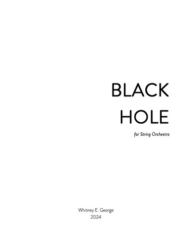 BLACK HOLE for string orchestra