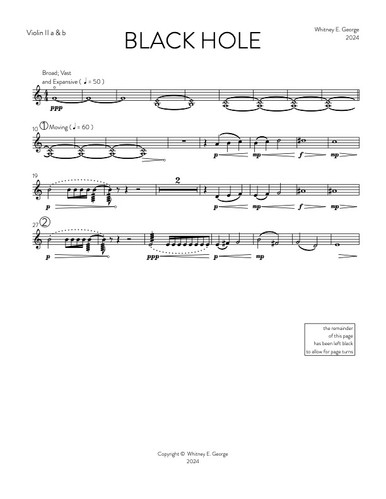 BLACK HOLE for string orchestra · plate 7