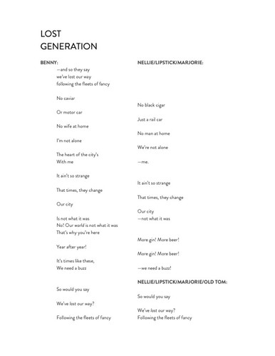Lost Generation from Fizz & Ginger · plate 2