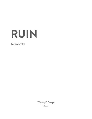 RUIN [ SCORE & PARTS ]