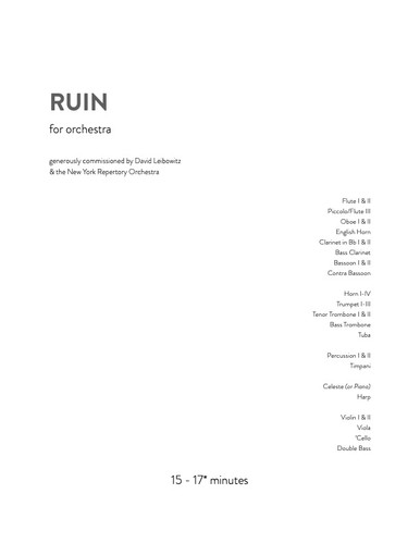 RUIN [ SCORE & PARTS ] · plate 2