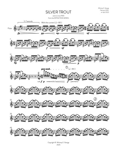 Silver Trout from The Extinction Series (solo flute)