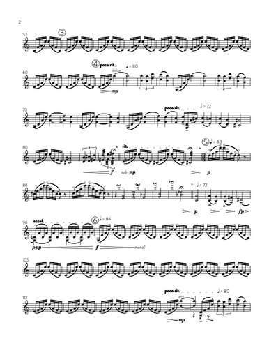 Silver Trout from The Extinction Series (solo violin) · plate 2