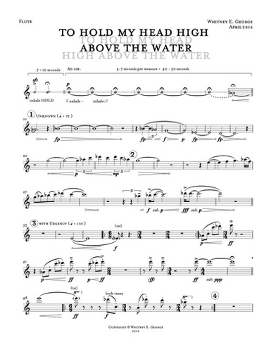 To Hold My Head High Above the Water [Physical Score & Parts] · plate 2