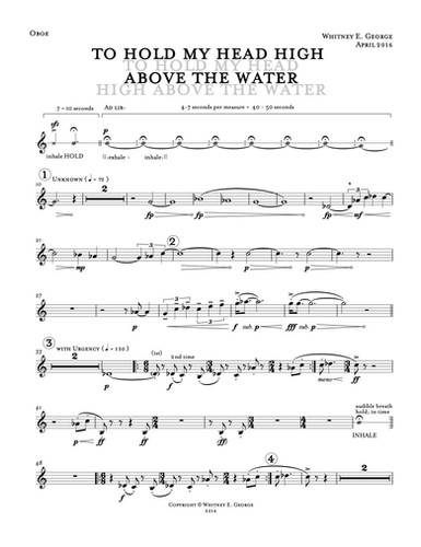 To Hold My Head High Above the Water [Physical Score & Parts] · plate 3