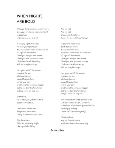 When Nights Are Bold from Fizz & Ginger · plate 2