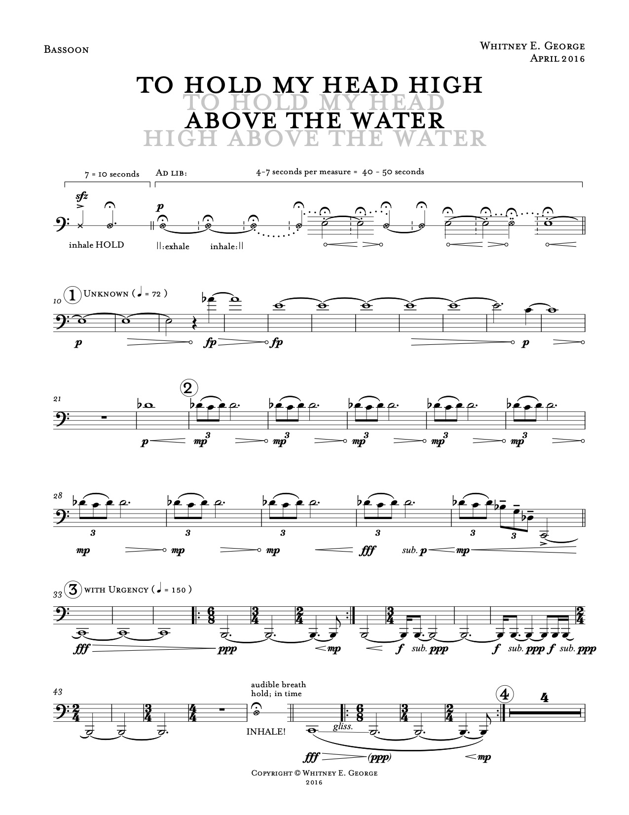 To Hold My Head High Above the Water [Digital Score & Parts] · plate 5