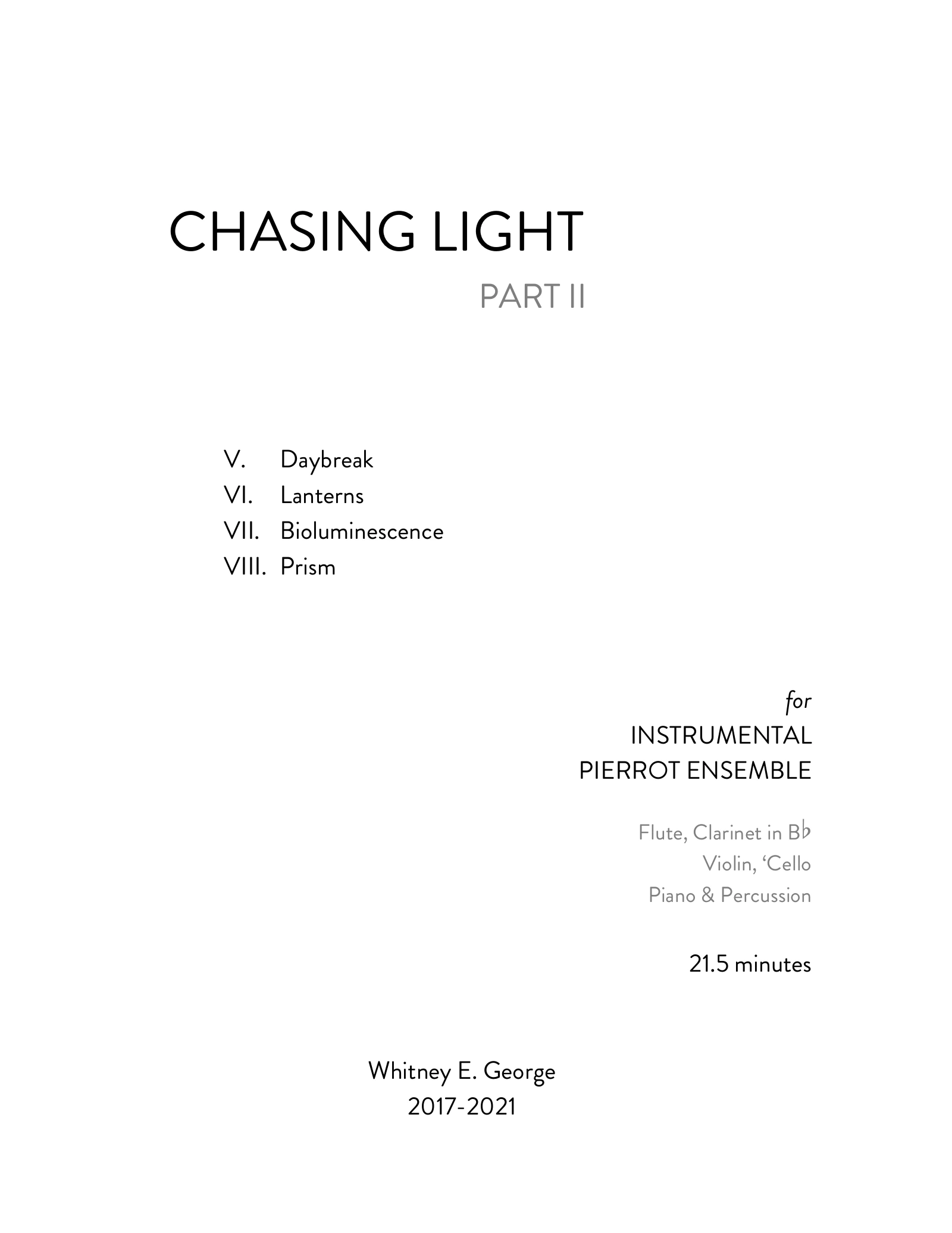 CHASING LIGHT - PART II