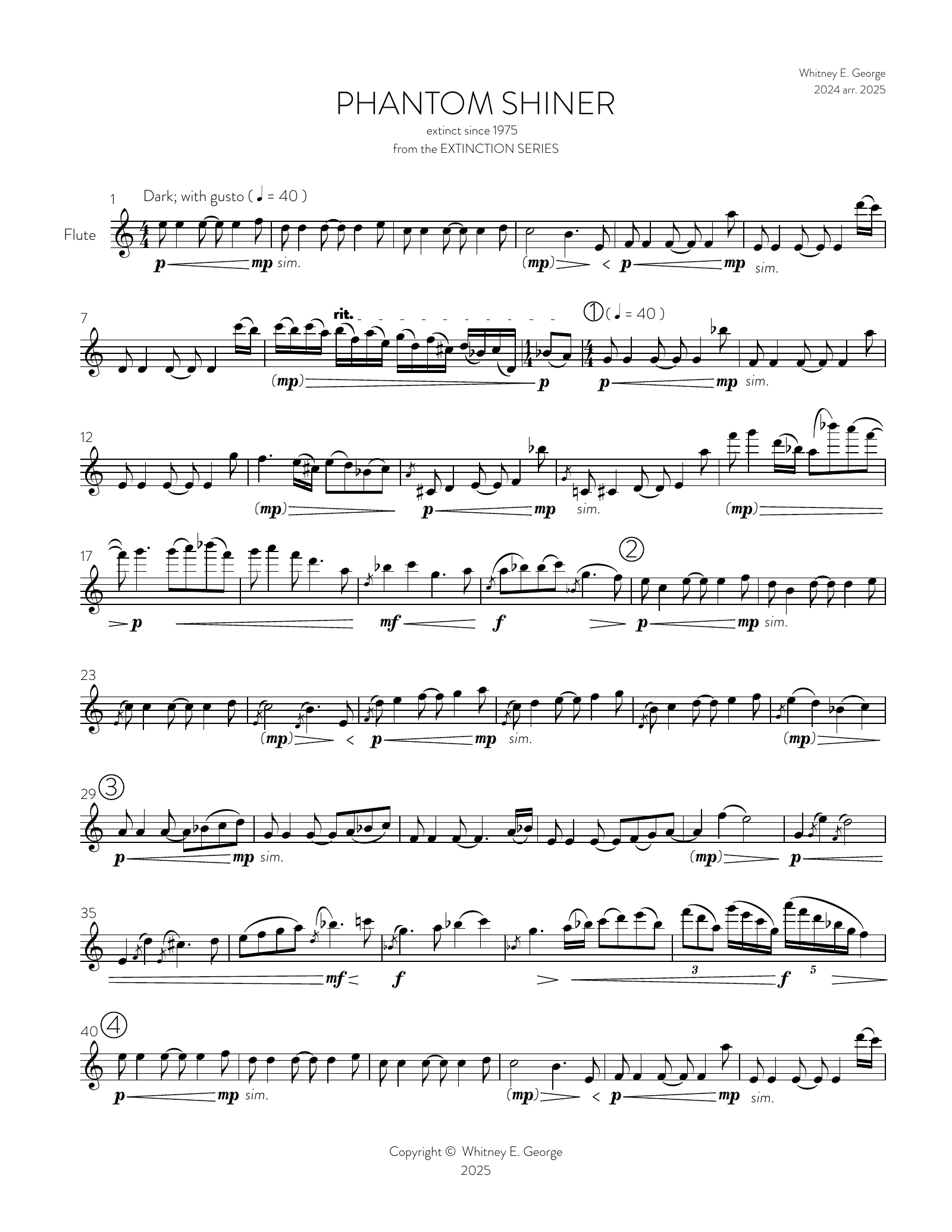 Phantom Shiner from The Extinction Series (solo flute)