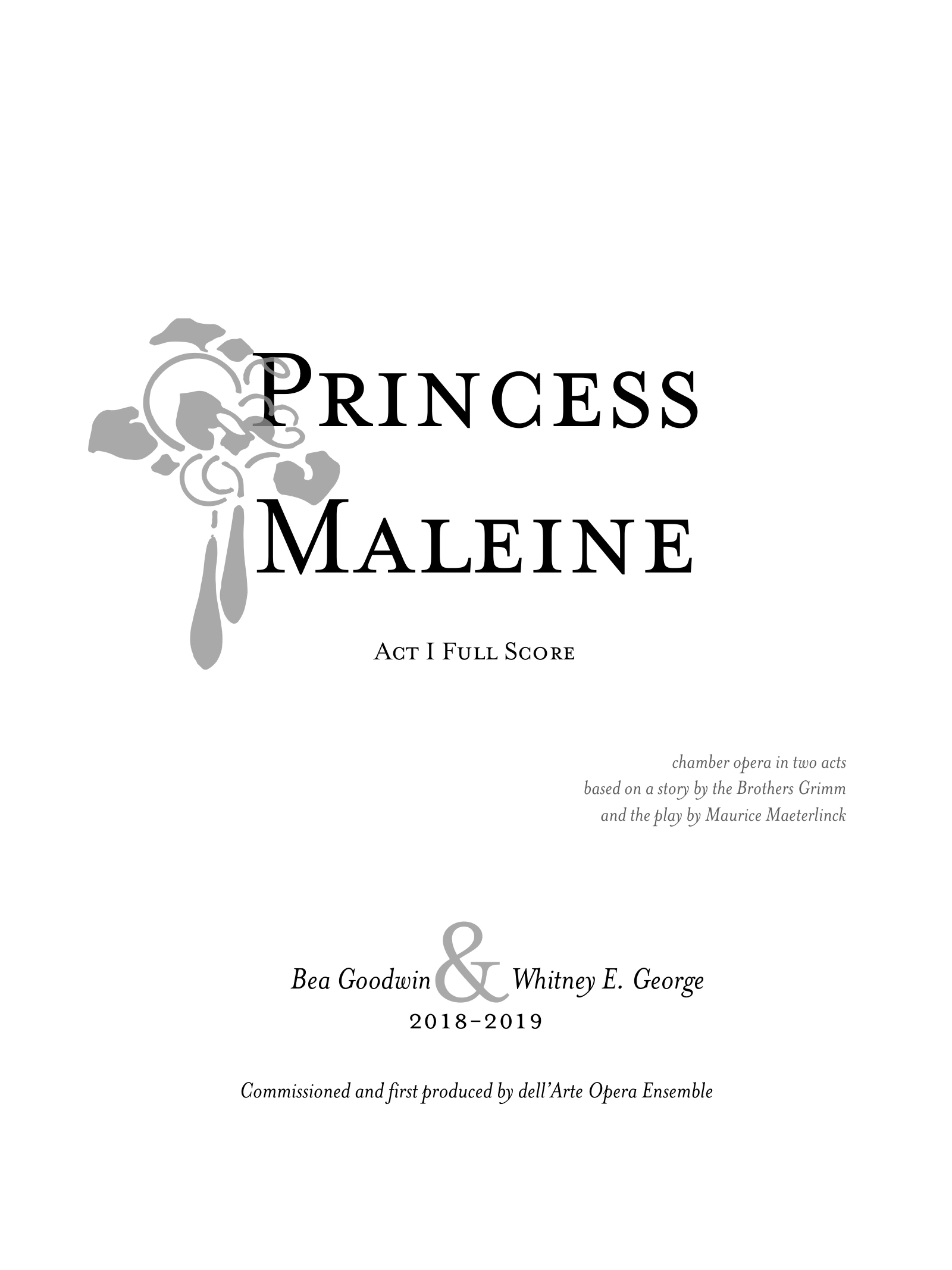 PRINCESS MALEINE [ STUDY SCORE ]
