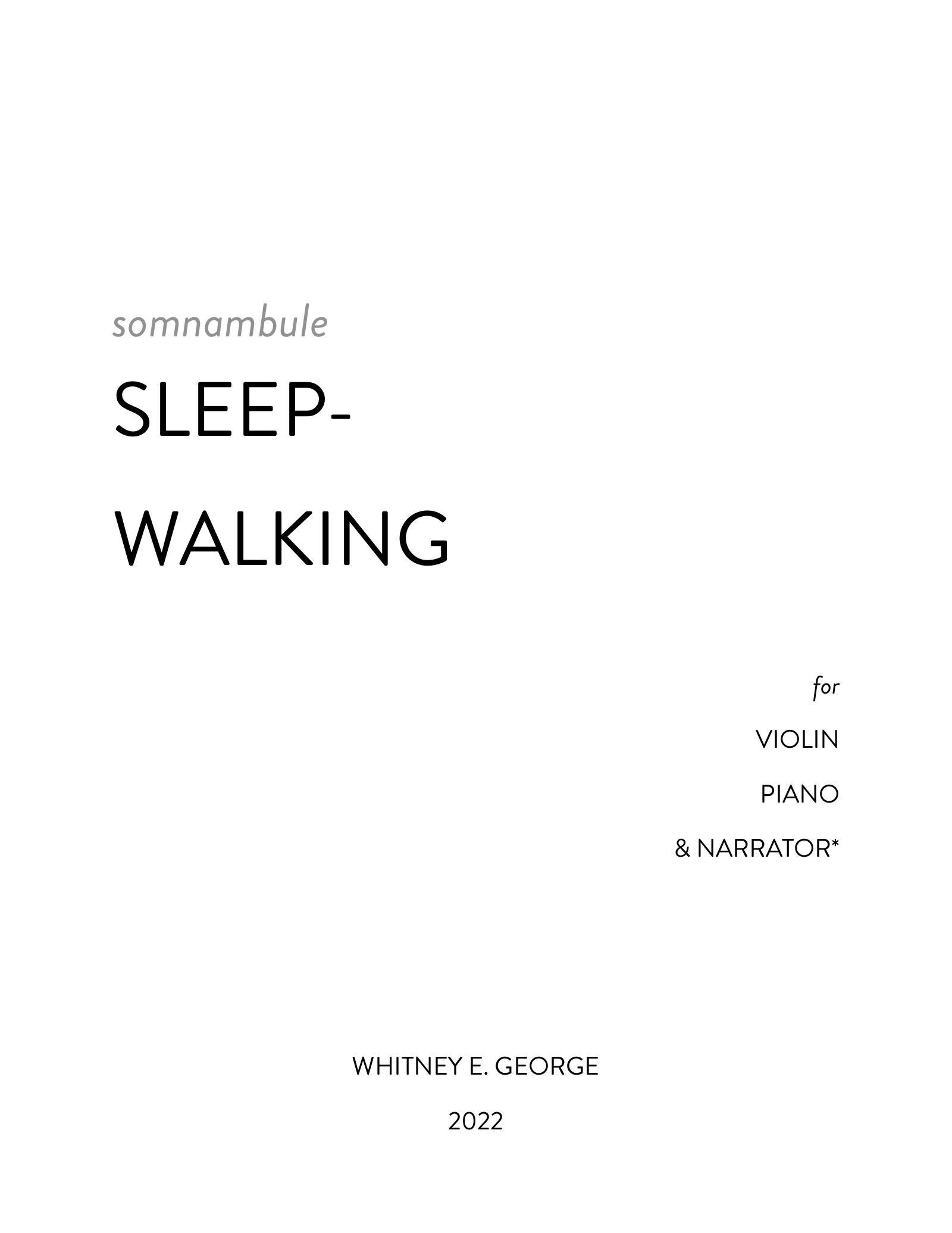 SLEEPWALKING